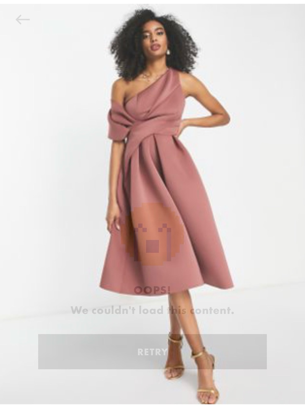 ASOS One-Shoulder Dusky Coral Dress